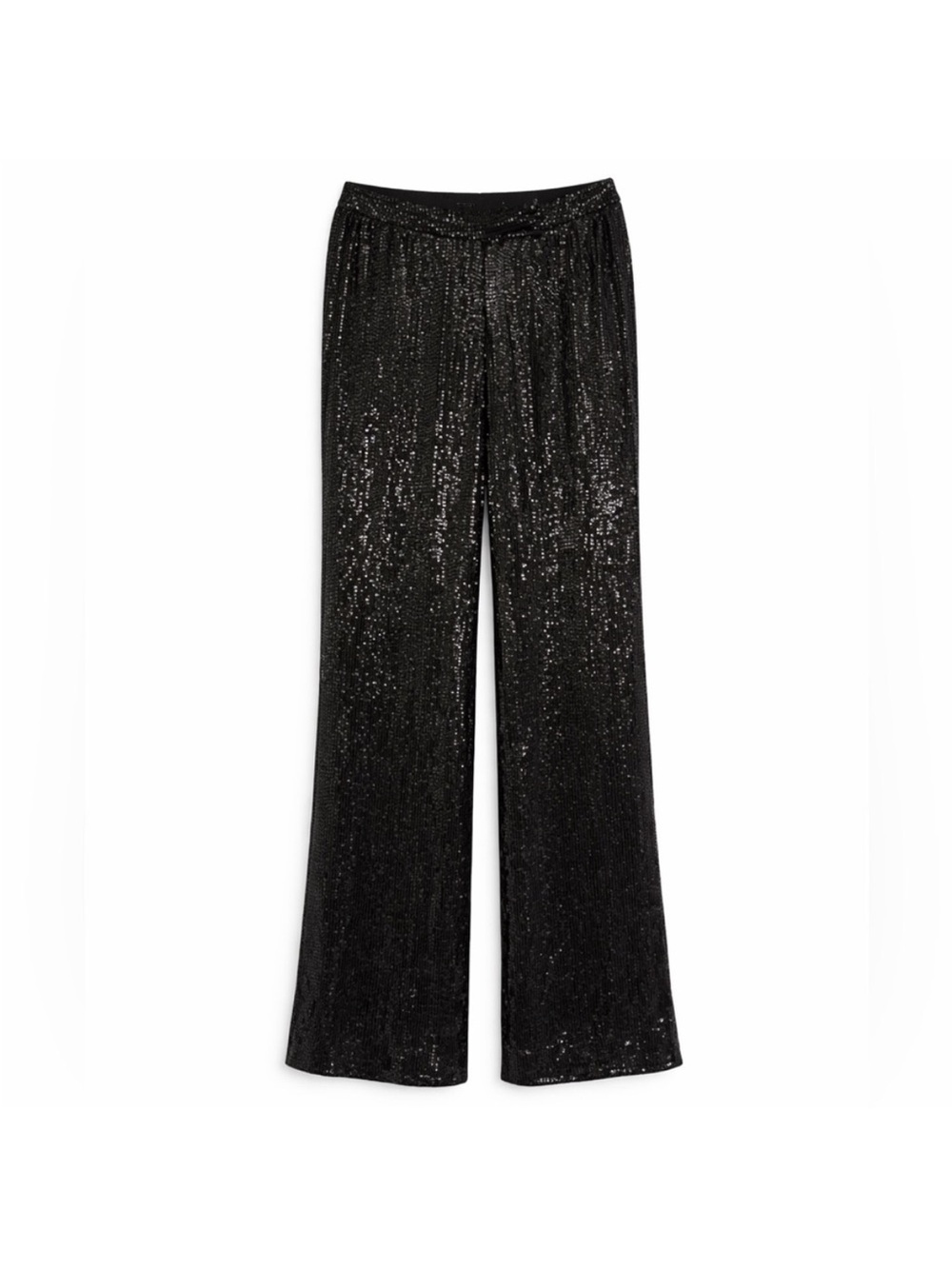 Hugo Buscati Collection Black Silk Sequin Evening Pants NWT Size 4